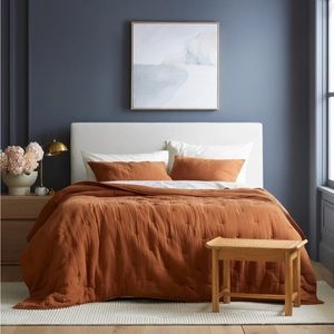 Quince Organic Airy Gauze Quilt Set King/Cal King Terracotta